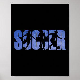 Poster Filles de football Joueuses de football Jeunesse É