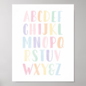 Poster Filles de l'alphabet pastel Chambre (Devant)