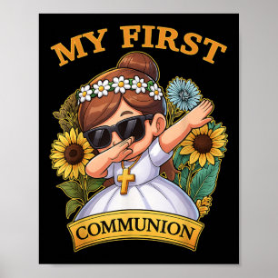Poster Filles de ma première communion Dabbing 1er sacrem