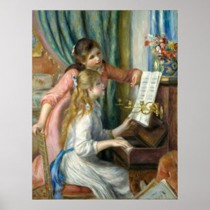 Poster Filles de Pierre-Auguste Renoir au piano