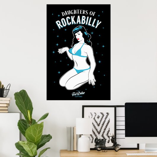 Poster Filles de Rockabilly (Bureau à domicile)