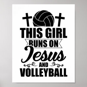 Poster Filles de volley-ball  Les cadeaux de Jesus Sports