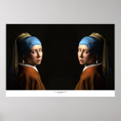 POSTER FILLES DOUCES AVEC UN OREILLANT DE PERLE (Devant)