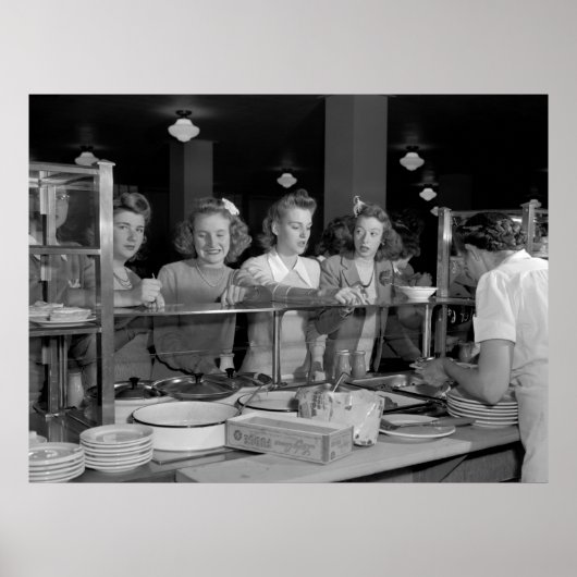 Poster Filles du secondaire, années 1940 (Devant)