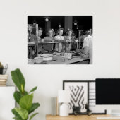 Poster Filles du secondaire, années 1940 (Bureau à domicile)