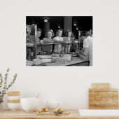 Poster Filles du secondaire, années 1940 (Cuisine)