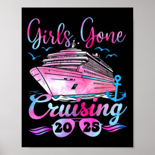 Poster Filles en croisière pour l'enterrement de vie de j