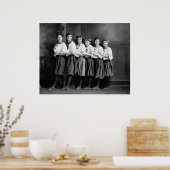 Poster Filles en fleurs, début des années 1900 (Cuisine)