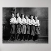 Poster Filles en fleurs, début des années 1900 (Devant)