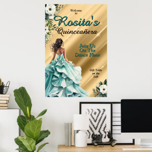 Poster Filles espagnoles 15e anniversaire Quinceanera