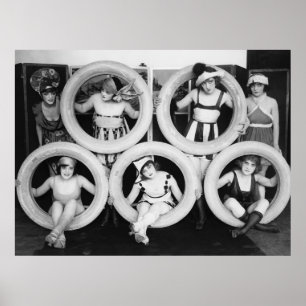 Poster Filles fatiguées : années 1920