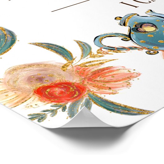 Poster Filles Fées de Forêt Enchantées Anniversaire Jalon (Coin)