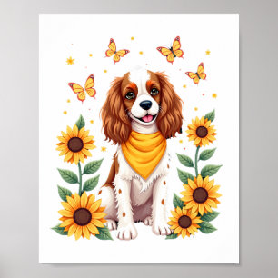 Poster Filles Femmes Maman Cavalier King Charles Spaniel