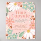 Poster Filles Fleur sauvage Daisy Photo Anniversaire Affi (Devant)