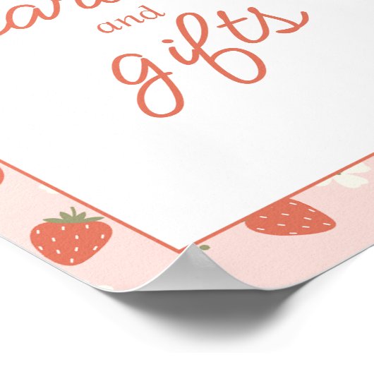 Poster Filles fraises Anniversaire | Cartes & Cadeaux Sig (Coin)