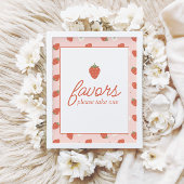 Poster Filles fraises Premier anniversaire | Symbole de t