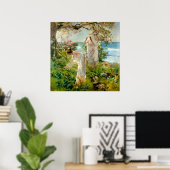 Poster Filles grecques sur le rivage par Joaquín Sorolla (Bureau à domicile)