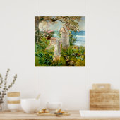 Poster Filles grecques sur le rivage par Joaquín Sorolla (Cuisine)