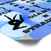 Poster Filles Gymnastique Compétences Mots-croisés Bleu (Coin)