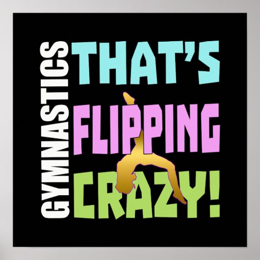 Poster Filles Gymnastique - Flipping Crazy (Devant)
