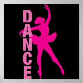 Poster Filles Hot rose Ballerina Danse (Devant)