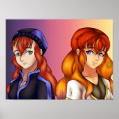 Poster Filles Kawaii (Devant)