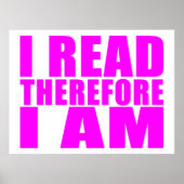 Poster Filles Lire : Je Lis Donc Je Suis (Devant)