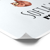 Poster Filles mignonne Aquarelle Fente Animal et nom Enfa (Coin)