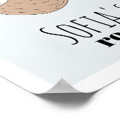 Poster Filles mignonne couchant couchage Animal et nom En (Coin)