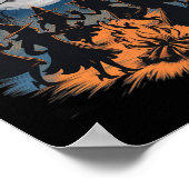 Poster Filles' Night Witch Coven Halloween Design Éffraya (Coin)