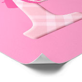 Poster Filles Nom Lettre personnalisée A (Coin)