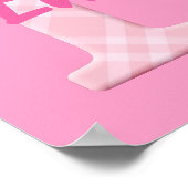 Poster Filles Nom Lettre personnalisée E (Coin)