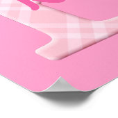 Poster Filles Nom Lettre personnalisée Plaid K (Coin)