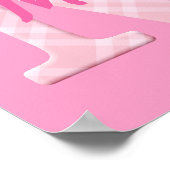 Poster Filles Nom Lettre personnalisée Plaid M (Coin)