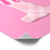 Poster Filles Nom Lettre Plaid F personnalisée (Coin)