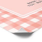 Poster Filles Oie rose Première année Anniversaire Jalon (Coin)