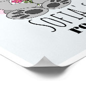 Poster Filles Ourson Koala Mignon Dessin Animé & Nom Cham (Coin)