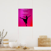 Poster Filles Pratique de danse Perform Encouragement Pos (Cuisine)