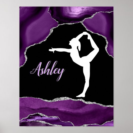 Poster Filles Purple Parties scintillant Gymnastique Dans (Devant)