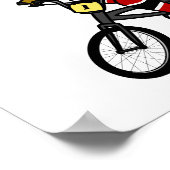 Poster Filles rouges foncées BMX (Coin)