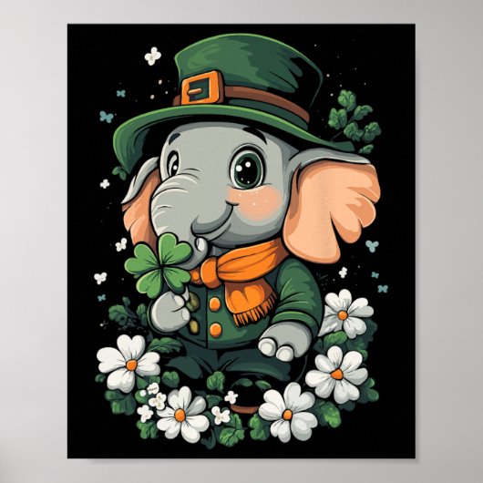 Poster Filles shamrocks Garçons Enfants Leprechaun St pat (Devant)