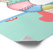 Poster Filles Sirène Anniversaire Personnalisé (Coin)