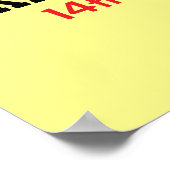 Poster Filles Softball fête d'anniversaire Bienvenue (Coin)