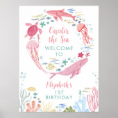 Poster Filles sous la mer 1er anniversaire de bienvenue (Devant)