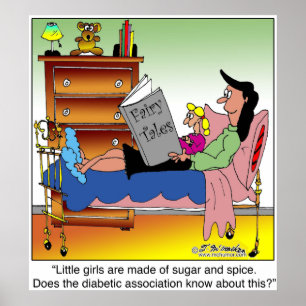Poster Filles, sucre, épice et diabète