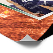 Poster filles vert gris équipe couleurs photo basketball (Coin)