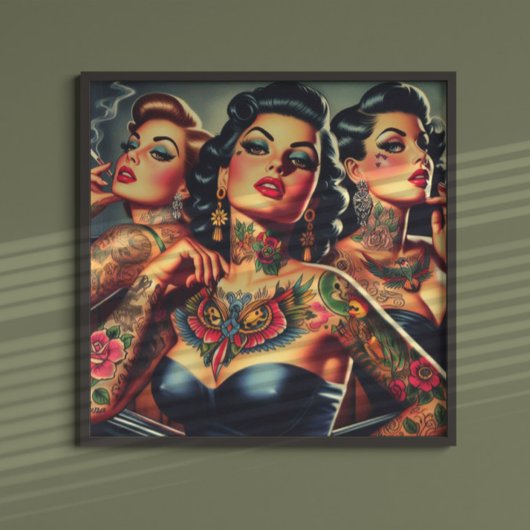 Poster Filles vintages