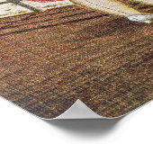 Poster Filles vintages en graisse en bouteille à la plage (Coin)