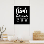 Poster Filles Week-end Vacances Boissons Photos Souvenirs (Cuisine)