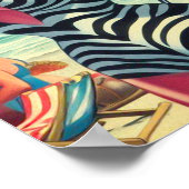 Poster Filles Zebra vintages (Coin)